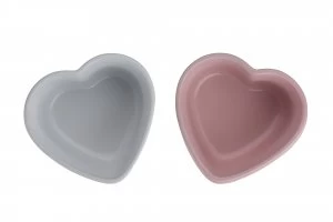 image of Le Creuset Set of 2 Heart Shape Ramekin CottonPink