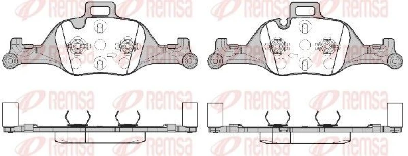 Image of REMSA Brake pad set REMSA 1740.00