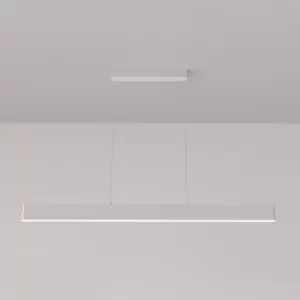 image of Maytoni Step Bar Pendant Ceiling Light White, 118.5cm, Integrated LED 4000K