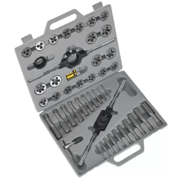 Image of Genuine SEALEY AK303 Tap & Die Set 45pc Split Dies Metric