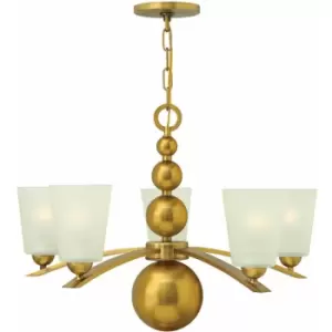 Image of Loops - 5 Bulb Chandelier Hanging Pendant LIght Vintage Brass LED E27 60W Bulb