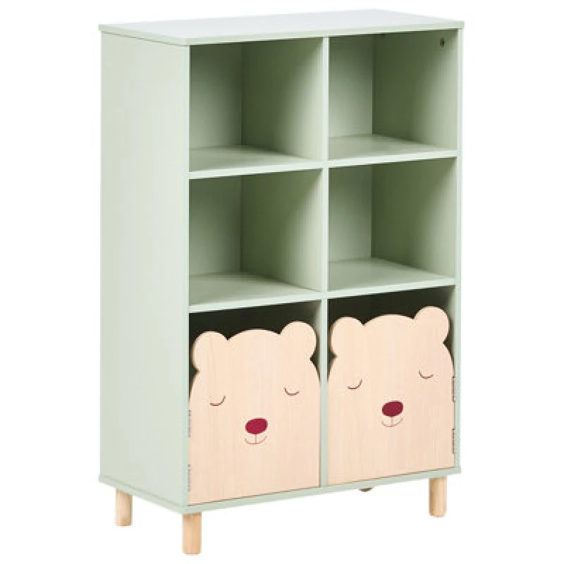 Image of Beliani 3 Tier Bookcase Nobby 90 Cm Light Green