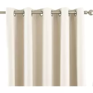 Image of Riva Home Eclipse Blackout Eyelet Curtains (66 x 54" (168 x 137cm)) (Ivory) - Ivory