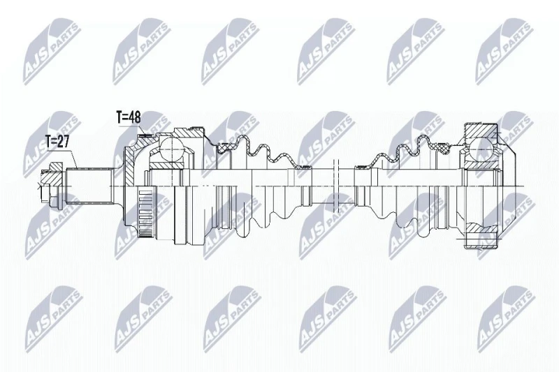 Image of NTY NPW-BM-147 Drive shaft Rear Axle Left Drive Shaft (13)