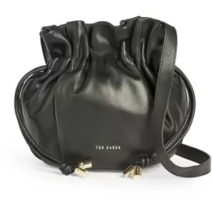 Image of Ted Baker Myloo Slouchy Drawstring Bucket Bag - Black