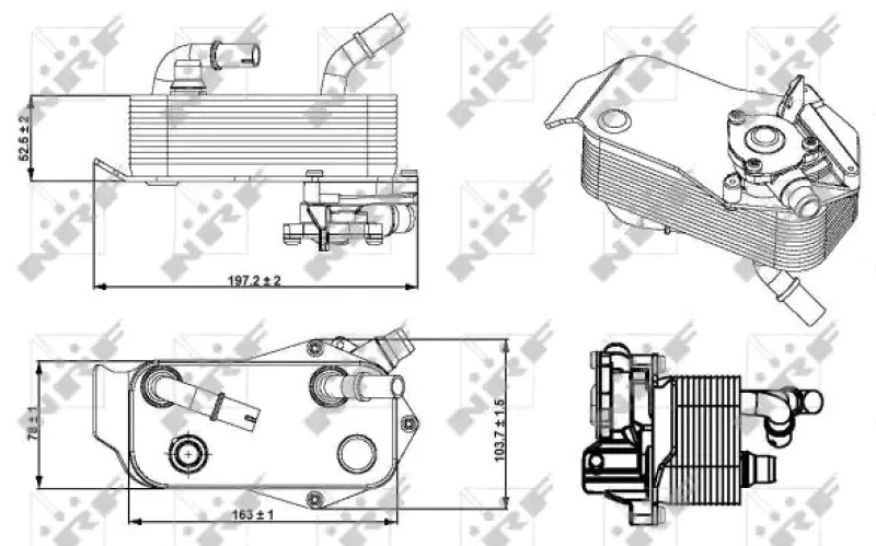Image of NRF 31279 Oil Cooler with thermostat Aluminium Oil Cooler,engine oil (469)