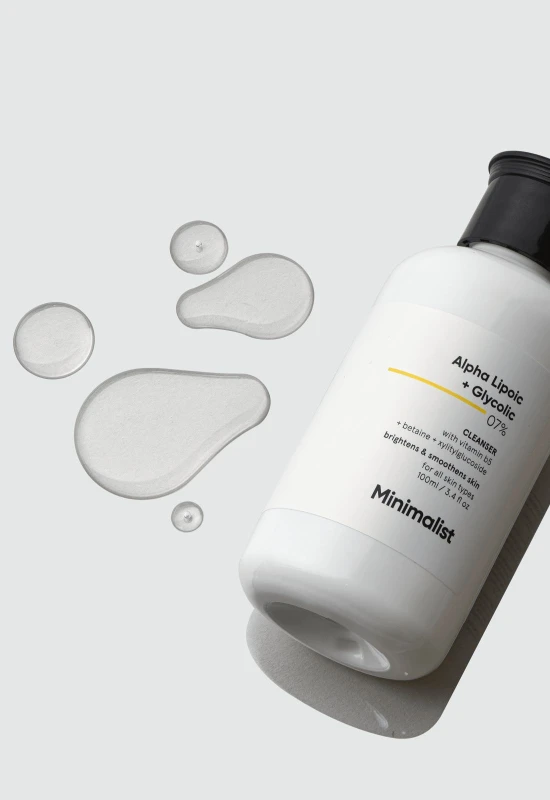 Image of Minimalist Alpha Lipoic + Glycolic 07% Cleanser Clear unisex