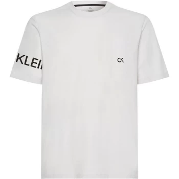 Image of Calvin Klein Performance Icon Short Sleeve T Shirt - Stone Grey