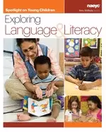 Image of spotlight on young children exploring language and literacy