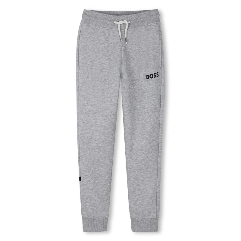 Image of Boss Kids Closed Hem Fleece Joggers Grey male 6Y