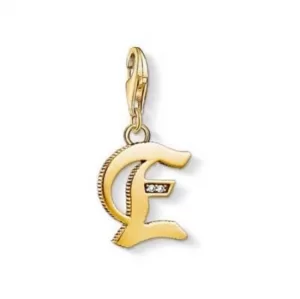 Thomas Sabo Womens Charm Pendent Letter E Gold 1611-414-39 Jewellery