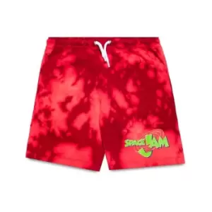 Hype x Space Jam Retro Burgundy Tie Dye Kids Shorts - Red