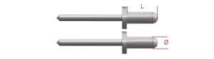 Image of Beta Tools 1741RV2.9K 2.9mm x 6mm Aluminum Rivets 500pc 017410191