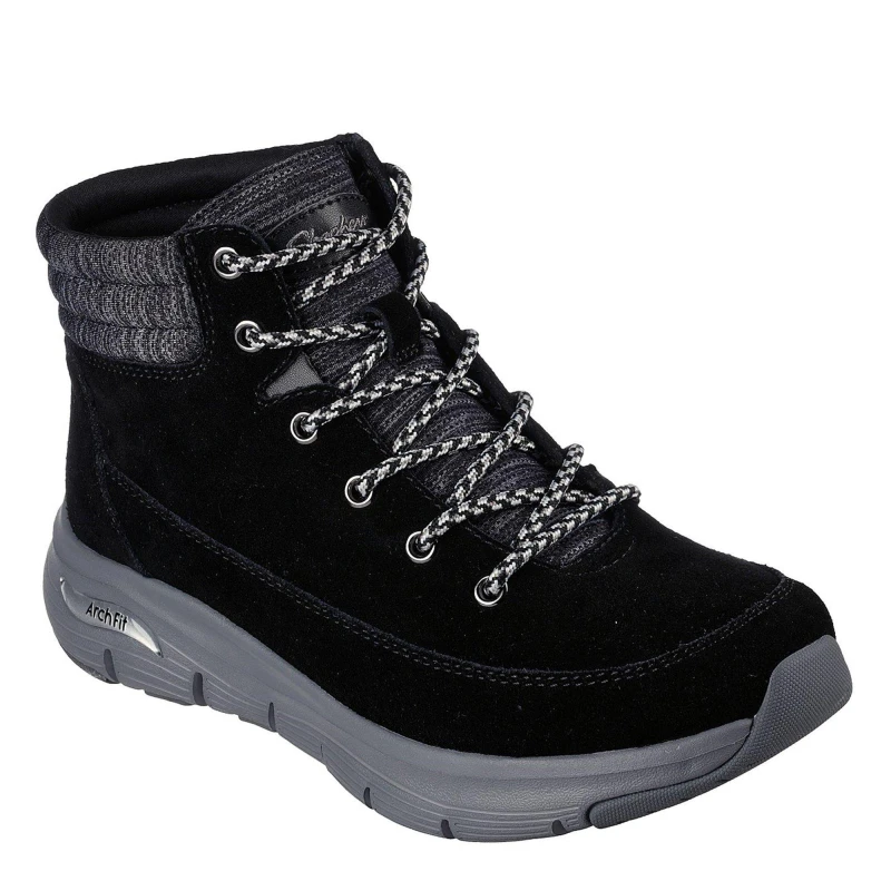 Image of Skechers Arch Fit Smooth Snug Boots Womens - Black 3