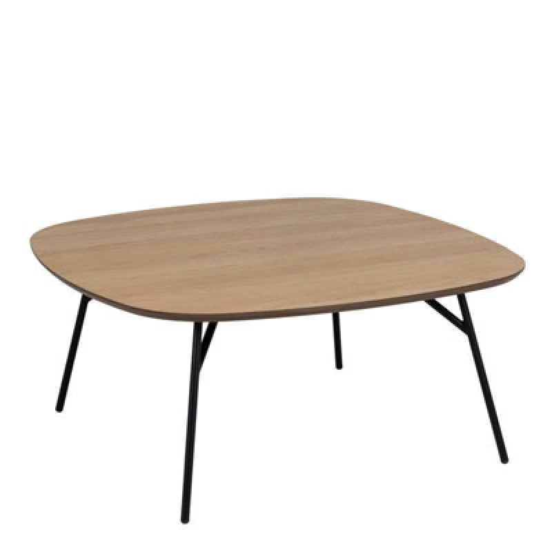Image of Furniture To Go Caracas Square Coffee Table In Oak And Matt Black