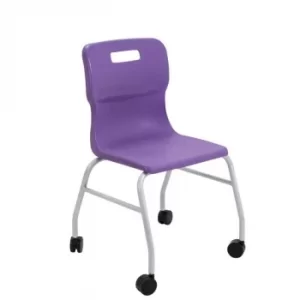 image of TC Office Titan Move 4 Leg Chair with Castors, Purple