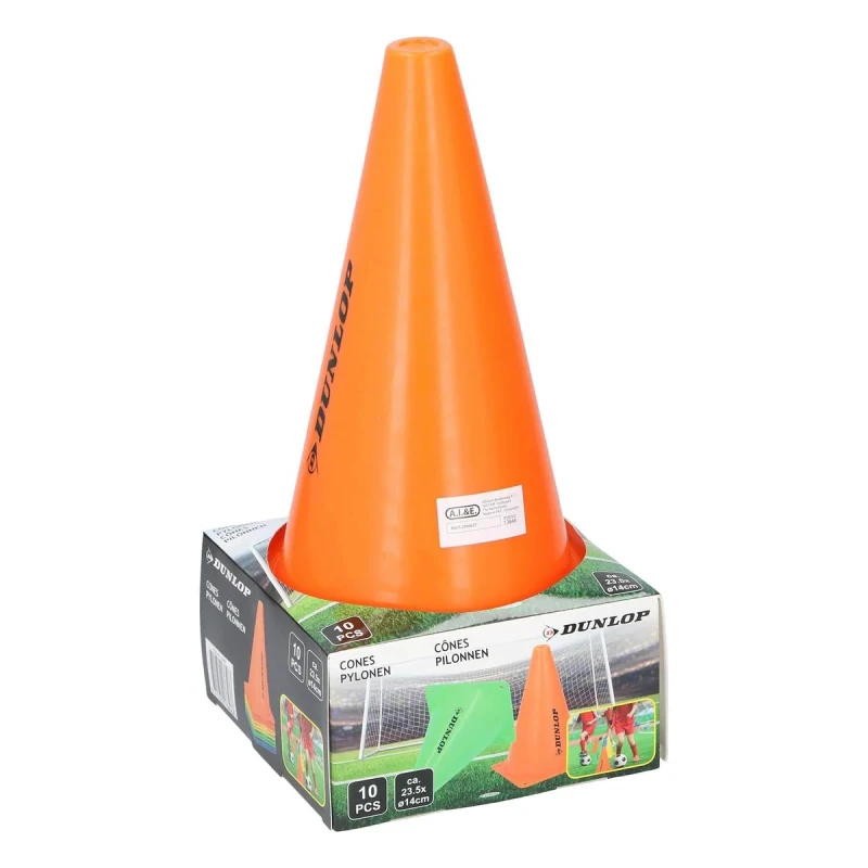 Image of Dunlop Training cones 10pc - Orange Orange One Size