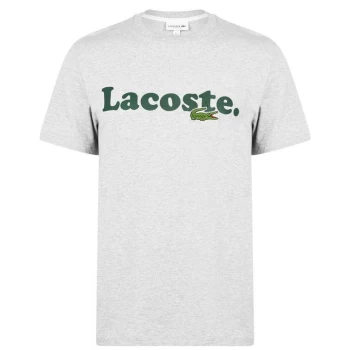 Image of Lacoste Script T Shirt - Grey