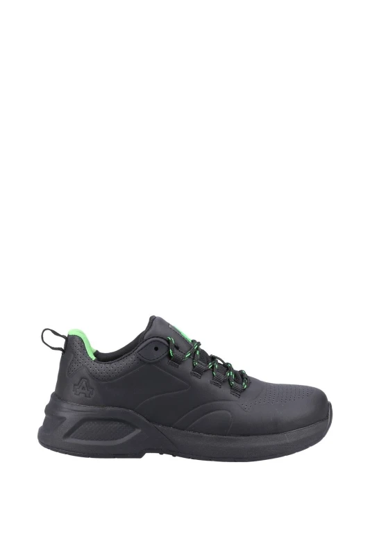 Image of Amblers Safety Womens 612 Leather Steel Toe Safety Trainers UK Size 3 (EU 36) Black AMB363-BLACK-3