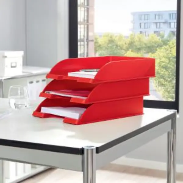 image of Leitz WOW Letter Tray Plus A4 Red - 52263026 19235AC