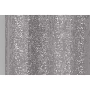 image of Halo Pair of 117x229cm Blackout Curtains, Grey