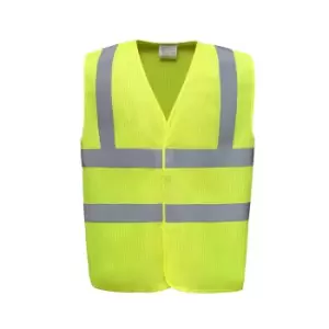 image of Yoko Hi-Vis Anti-Static Flame Retardant Waistcoat (L) (Yellow)