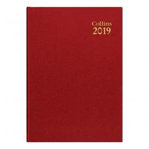 image of Collins 35 A5 2019 Desk Diary Week to View Red Ref 35 Red 2019 35 Red