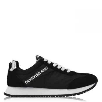 Image of Calvin Klein Jeans Jill Low Top Trainers - Black/Silver