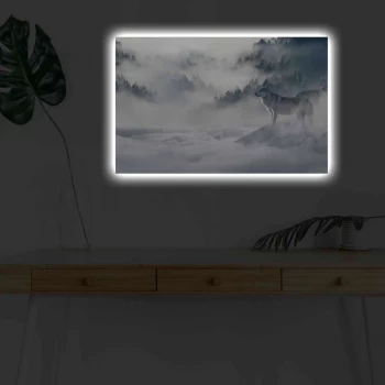 Image of 4570KARDACT - 007 Multicolor Decorative LED Lighted Canvas Painting