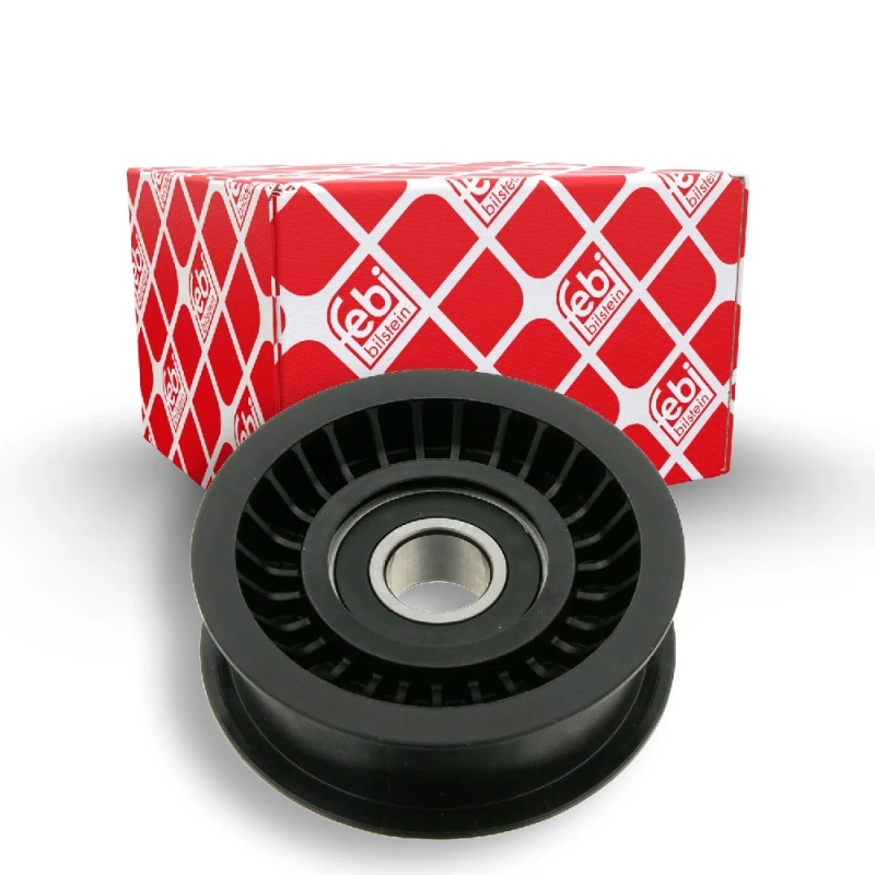 Image of FEBI BILSTEIN 28234 Idler Pulley Plastic Deflection/Guide Pulley,v-ribbed belt (312)
