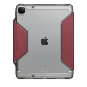 Image of Dux Studio 12.9" iPad Pro 3rd 4th Generation Tablet Case Dark Red Grey Polycarbonate TPU Magnetic Closure