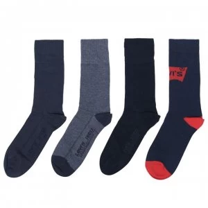 image of Levis 4 Pack Golf Socks Mens - Blue Combo