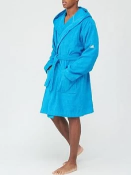 Image of adidas Bathrobe - Blue, Size L, Men