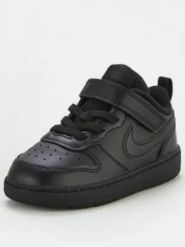 Image of Nike Court Borough Low 2 Infant Trainers - Black