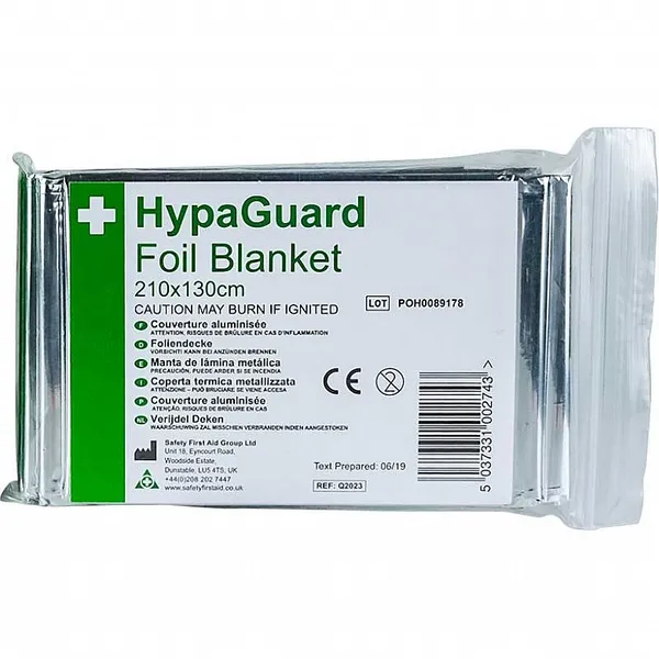 image of HypaGuard Foil Blanket 210cm x 130cm (Pack 6) - Q2023T