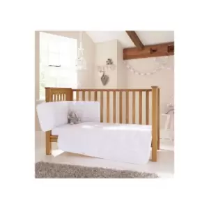 image of Clair de Lune Broderie Anglaise 3 Piece Cot/Cot Bed Set - White