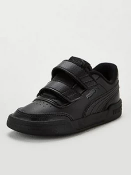 Puma Caracal V Infant Trainers - Black/Grey, Size 8