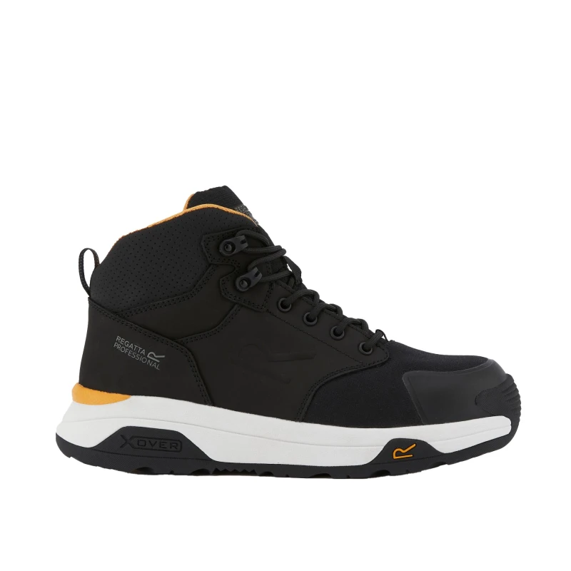 Image of Regatta Professional Mens Nubuck Safety Boots in Black Size: 4 Black Male 4