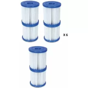 Image of 6 x Type i / Type 1 Bestway Pool Filter Cartridge (8x9cm)