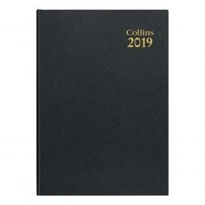 Image of Collins 35 A5 2019 Desk Diary Week to View Black Ref 35 Blk 2019 35