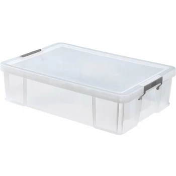 image of Allstore 37LTR 680X440X170MM Storage Box with Lid - Whitefurze