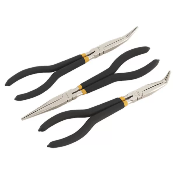Image of Genuine SEALEY AK930 Needle yesse Pliers Set 3pc 280mm Ni-Fe Finish