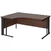 Image of Dams International Left Hand Ergonomic Desk MCM16ELKW 1,600 x 1,200 x 725 mm