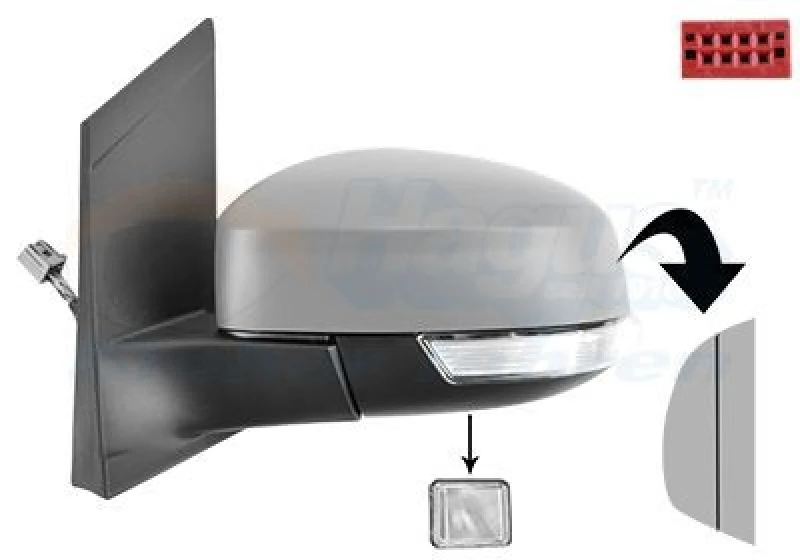 Image of VAN WEZEL Wing mirror VAN WEZEL 1866827