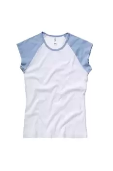 Image of Baby Rib Cap Sleeve Contrast T-Shirt