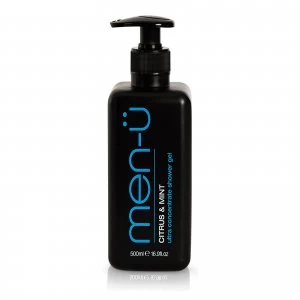 image of men-u Citrus and Mint Shower Gel 500ml - With Pump