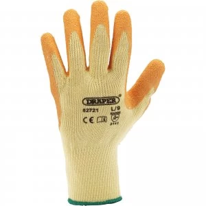 Image of Draper Orange Heavy Duty Latex Coated Work Gloves M