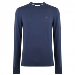 Image of Calvin Klein Cotton Embroidered Jumper - Navy 407