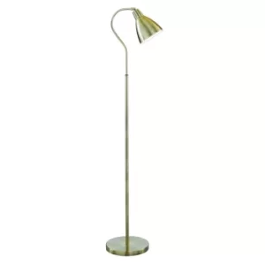 image of Adjustable Floor 1 Light Adjustable Floor Lamp Antique Brass, E27