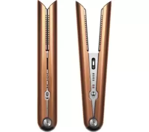 image of Dyson Corrale Hair Straightener - Bright Copper & Bright Nickel, Brown,Silver/Grey,Orange